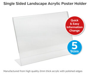 clear acrylic tilt talkers landscape