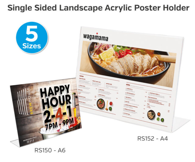 clear acrylic tilt talkers landscape