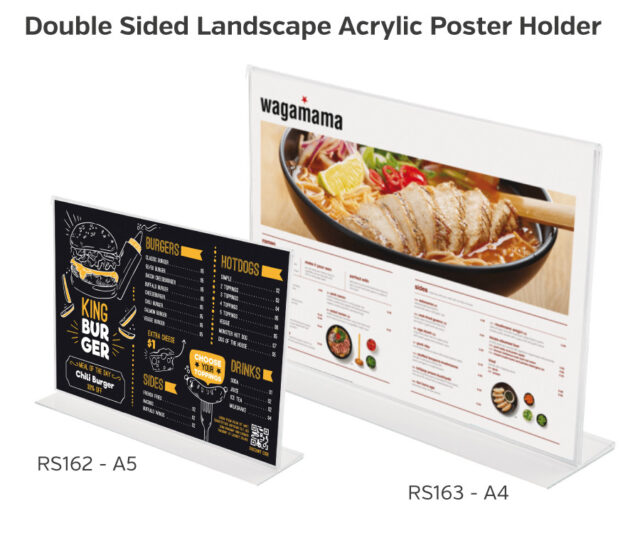 double sided clear acrylic poster holders landscape