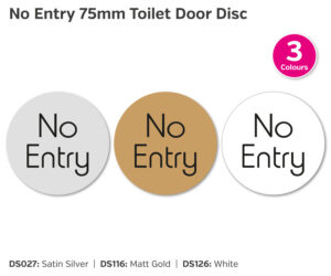 ds027 ds116 ds126 no entry 75mm door disc