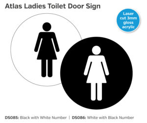 ds085 ds086 atlas ladies toilet sign