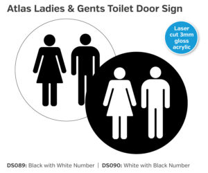 ds089 ds090 atlas ladies gents toilet sign