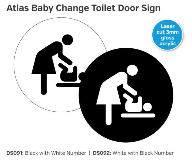 ds091 ds092 atlas baby change toilet sign