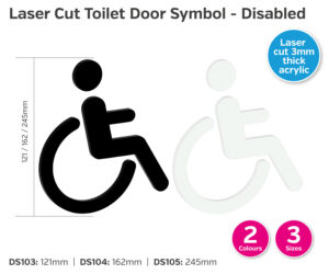 ds103 ds104 ds105 disabled perspex door symbol