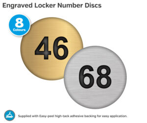 en001 engraved locker number discs