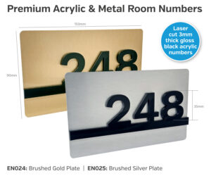 en024 en025 acrylic metal door numbers