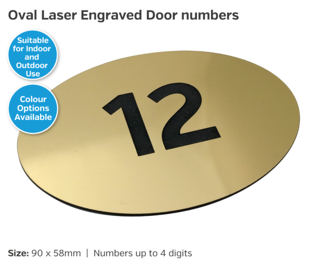 en031 oval engraved door numbers