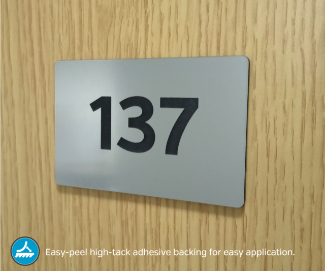 en032 rectangle engraved door numbers