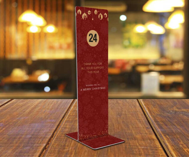 festive table number red tall 900px