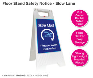 fl059 slow lane floor stand safety notice