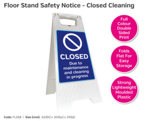 fl068 closed cleaning floor stand safety notice