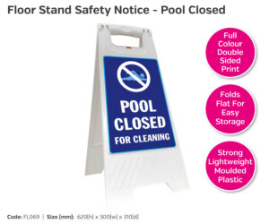 fl069 pool closed floor stand safety notice