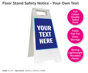 fl070 own text floor stand safety notice