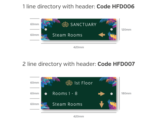 hfd06 hfd10 full colour acrylic floor directory