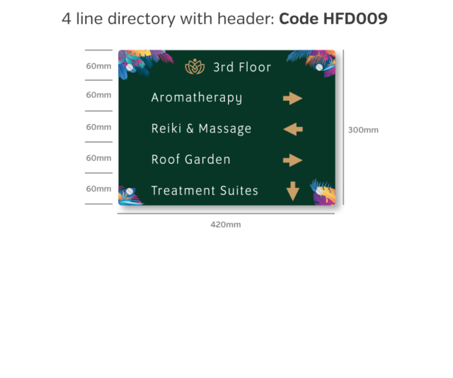 hfd06 hfd10 full colour acrylic floor directory