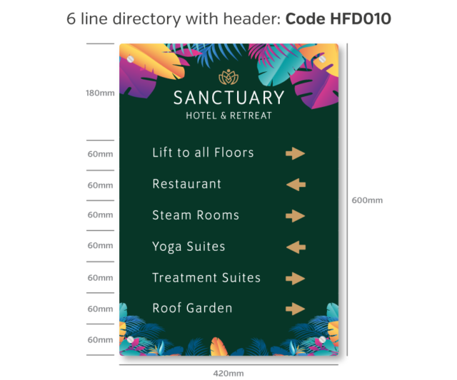 hfd06 hfd10 full colour acrylic floor directory
