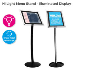hi light menu stand
