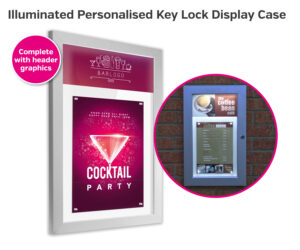 illuminated personalised key lock display case
