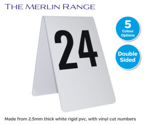 merlin acrylic table numbers