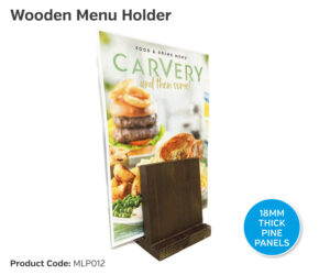 mlp012 wood menu holder
