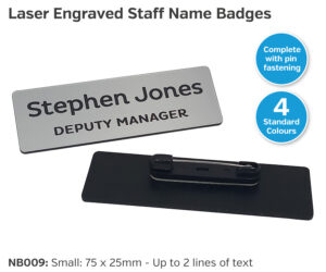 nb009 engraved name badges
