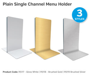 rs117 rs119 plain single channel menu holders