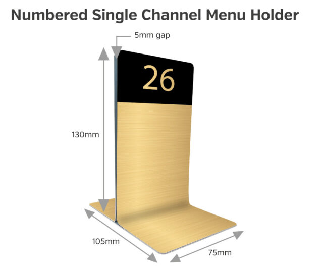 rs120 rs122 numbered single channel menu holders