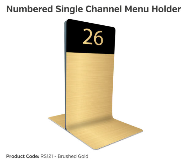 rs120 rs122 numbered single channel menu holders