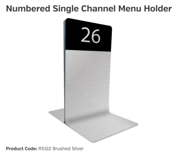 rs120 rs122 numbered single channel menu holders