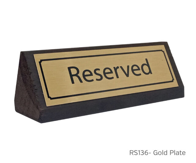 rustic wood reserved table notices rs136