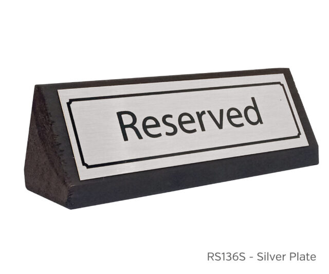 rustic wood reserved table notices rs136
