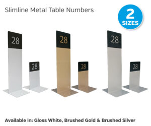 slimline tall table numbers
