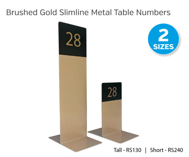 slimline tall table numbers