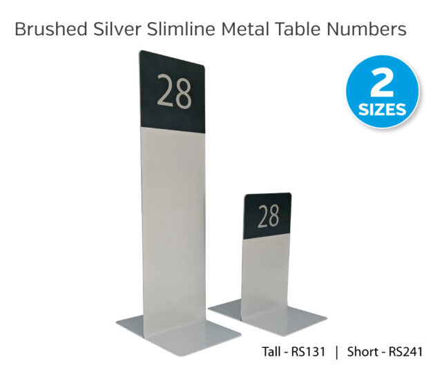 slimline tall table numbers