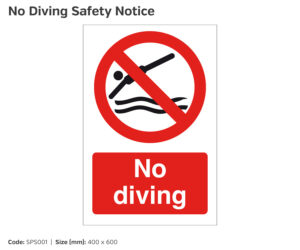 sps001 no diving notice