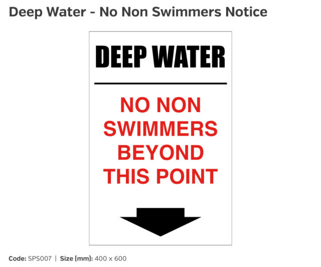 sps007 no non swimmers notice