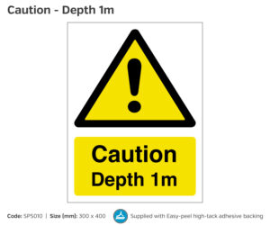 sps010 caution depth 1m notice