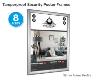 tamperproof security snap frame