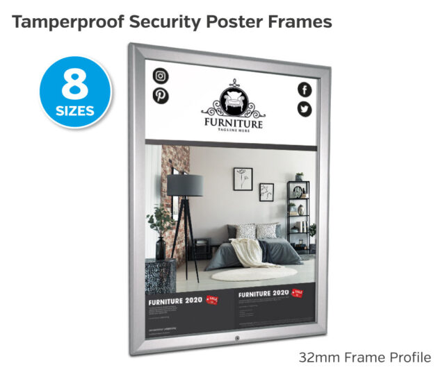 tamperproof security snap frame