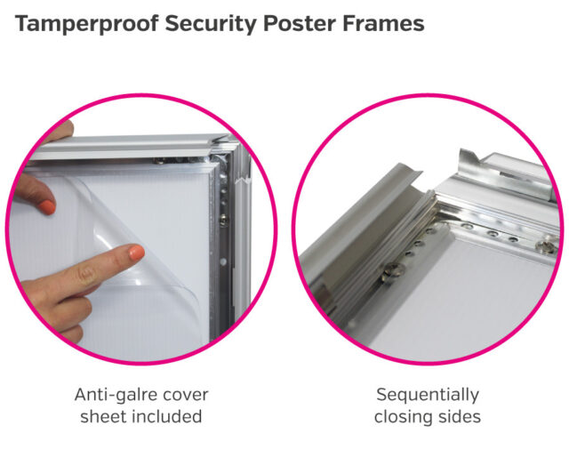 tamperproof security snap frame