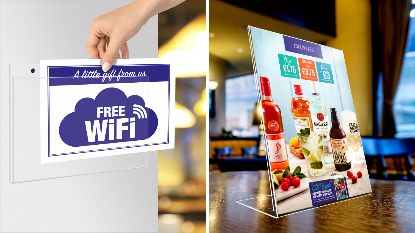 Clear Acrylic Poster & Menu Display