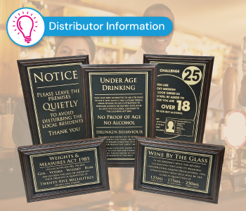 Framed traditional bar signs