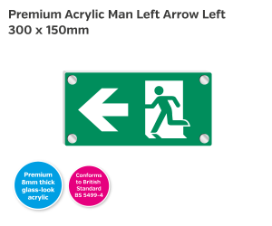 Premium Acrylic Fire Exit Signs