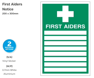 First Aiders Notice