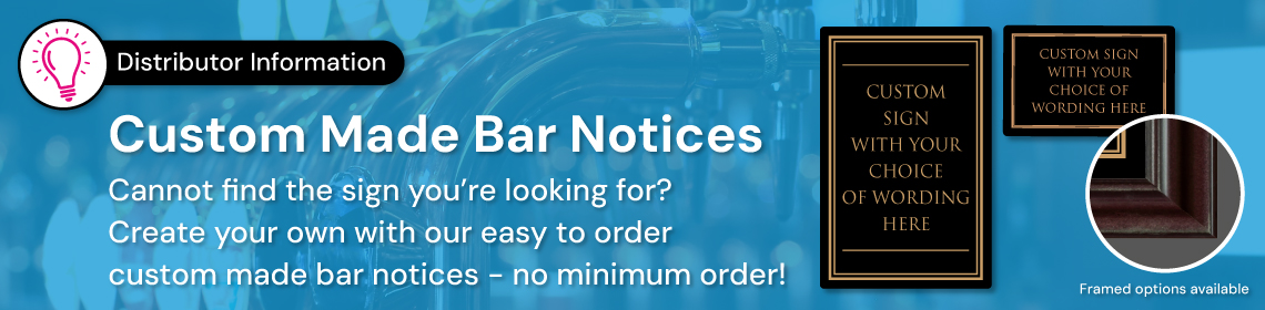 Custom traditional bar signs