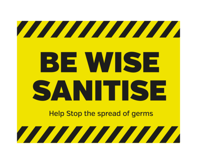 be wise santise floor graphic
