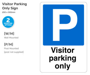 cp021-022 visitor parking only 200x300