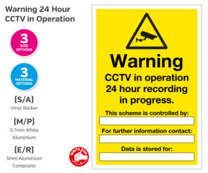 cp074-146-075-076 warning 24 hour cctv in operation