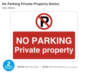 cp189-190 no parking private property notice 400x600