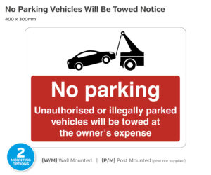 cp191-192 no parking vehicles towed notice 400x600